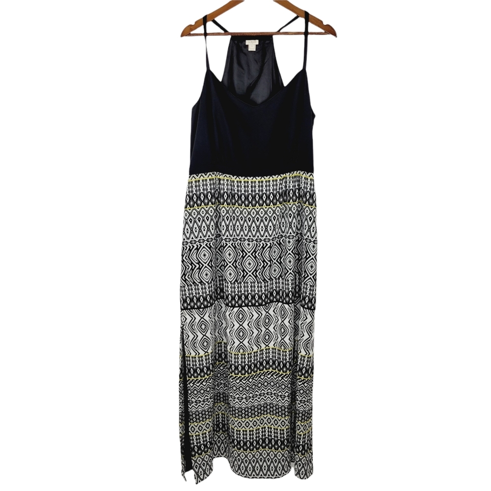J. Crew Factory Black and White Maxi Dress
